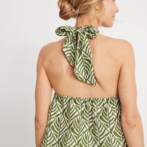 NWT Unsubscribed silk tie halter top Size XS